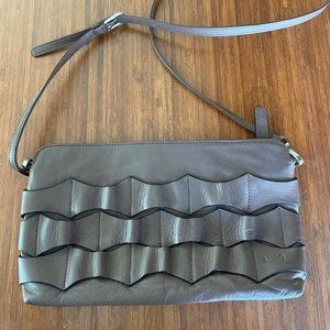 LUXURY Lupo Barcelona La Pedrera Limited Edition Leather Crossbody Brown Bag